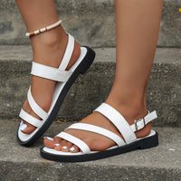 Thumbnail for Open Toe PU Leather Sandals