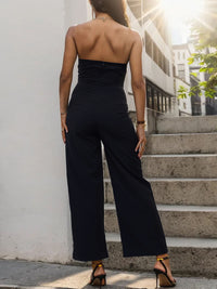 Thumbnail for Tube Sleeveless Wide Leg Jumpsuit