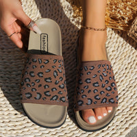 Thumbnail for Leopard Open Toe Sandals