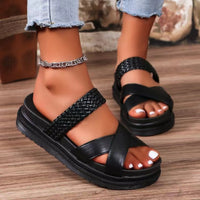 Thumbnail for Crisscross Open Toe Platform Sandals