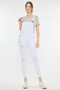 Thumbnail for Kancan Distressed Skinny Denim Overalls