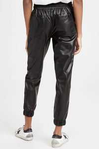 Thumbnail for Drawstring PU Leather Pants with Pockets