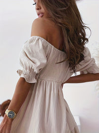 Thumbnail for Full Size Ruffled Off-Shoulder Short Sleeve Dress