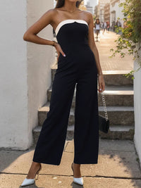 Thumbnail for Tube Sleeveless Wide Leg Jumpsuit