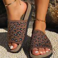 Thumbnail for Leopard Open Toe Sandals