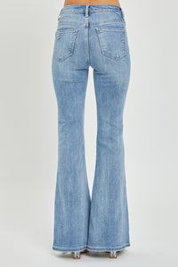 Thumbnail for Risen Full Size High Rise Frayed Hem Flare Jeans