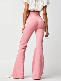 Thumbnail for Asymmetric Waist Flare Jeans