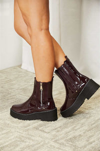 Thumbnail for Forever Link Side Zip Platform Boots