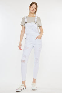 Thumbnail for Kancan Distressed Skinny Denim Overalls