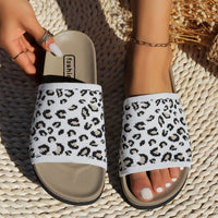 Thumbnail for Leopard Open Toe Sandals