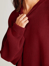 Thumbnail for Double Take Side Slit Round Neck Long Sleeve Sweater