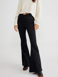 Thumbnail for Asymmetric Waist Flare Jeans