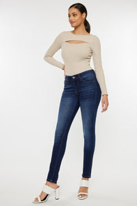 Thumbnail for Kancan Mid Rise Gradient Skinny Jeans