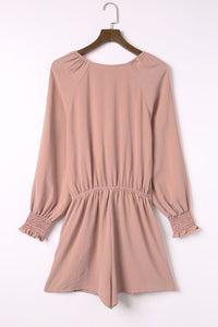 Thumbnail for Tied Flounce Sleeve Plunge Romper