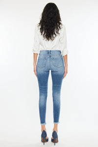 Thumbnail for Kancan High Rise Frayed Ankle Skinny Jeans