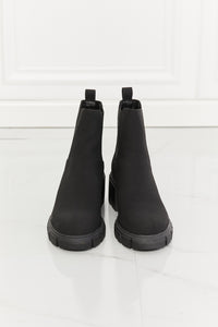 Thumbnail for MMShoes Work For It Matte Lug Sole Chelsea Boots in Black