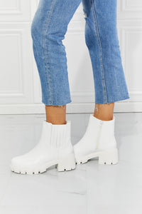 Thumbnail for MMShoes What It Takes Lug Sole Chelsea Boots in White