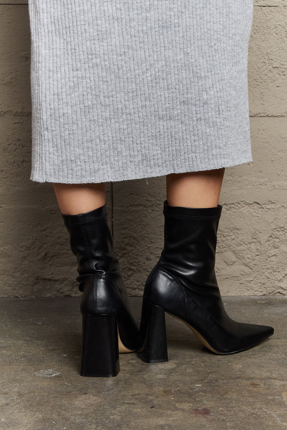 Night on the Town Block Heel Sock Boots