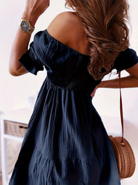 Thumbnail for Full Size Ruffled Off-Shoulder Short Sleeve Dress