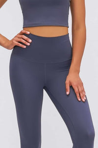 Thumbnail for Feel Like Skin Elastic Waistband Yoga Leggings