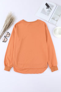 Thumbnail for Side Slit Drop Shoulder Sweatshirt