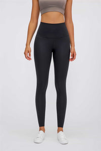 Thumbnail for Feel Like Skin Elastic Waistband Yoga Leggings