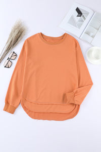 Thumbnail for Side Slit Drop Shoulder Sweatshirt