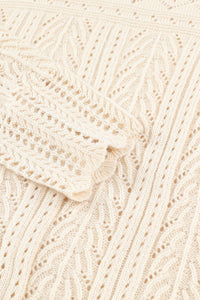 Thumbnail for Openwork Scalloped Trim Knit Top