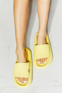 Thumbnail for MMShoes Arms Around Me Open Toe Slide in Yellow