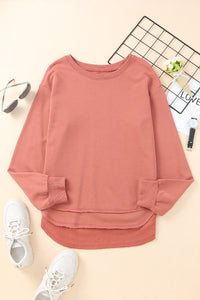 Thumbnail for Side Slit Drop Shoulder Sweatshirt