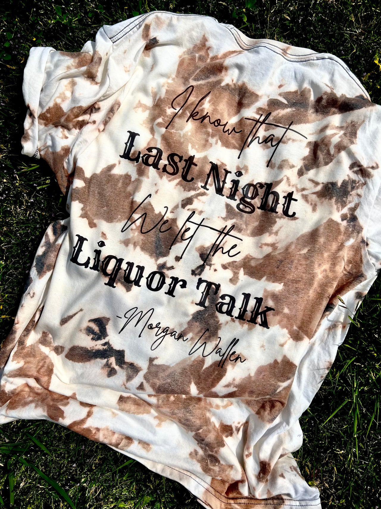 Cow Print "Liquor Talk' Morgan Wallen Tee