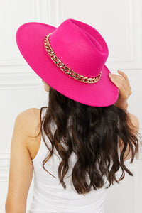 Thumbnail for Fame Keep Your Promise Fedora Hat in Pink